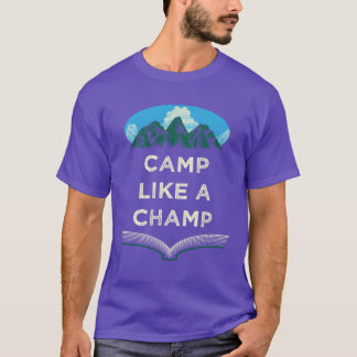 Camiseta Acampar como un campeón Camper tropical de verano 
