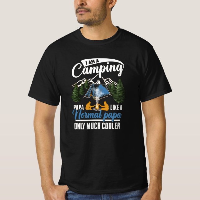 Camiseta Acampar con fogata con papá (Anverso)
