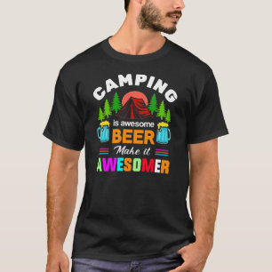Camiseta Acampar es cerveza increíble Hazlo más increíble-6