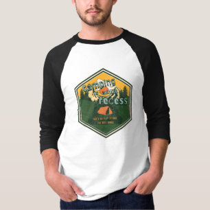 Camiseta Acampar es el recreo de los adultos, ¡Vamos a juga