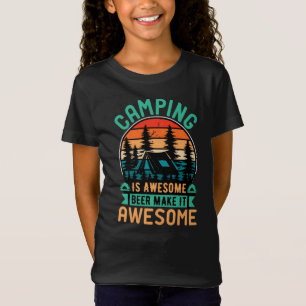 Camiseta Acampar es increíble, la cerveza lo hace increíble