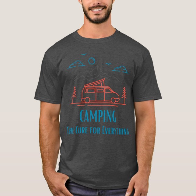 Camiseta Acampar es la cura para todo retro (Anverso)