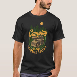 Camiseta Acampar Es Mi Estación Favorita Autocaravana