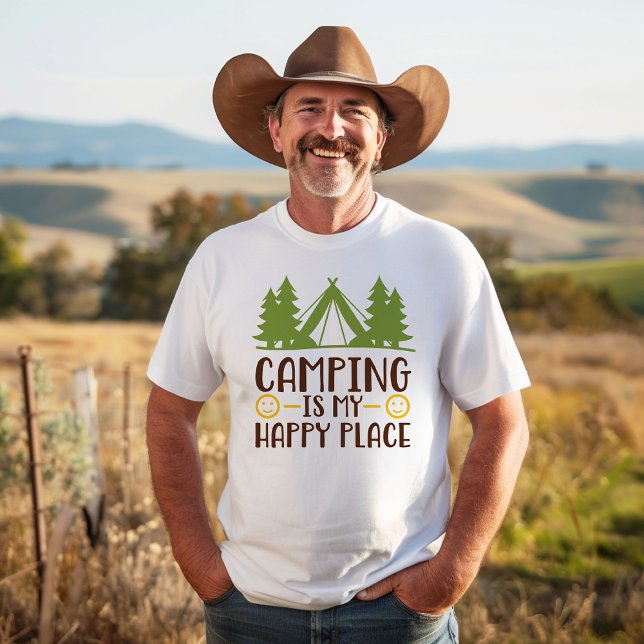 Camiseta Acampar es mi lugar feliz (Subido por el creador)
