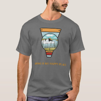 Camiseta Acampar es mi lugar feliz Acampar retro