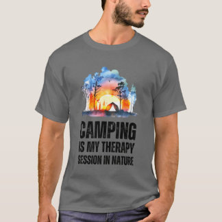 Camiseta Acampar Es Mi Sesión De Terapia En La Naturaleza A