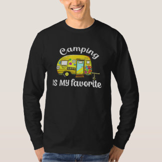 Camiseta Acampar Es Mi Temporada Favorita Remolque Furgonet
