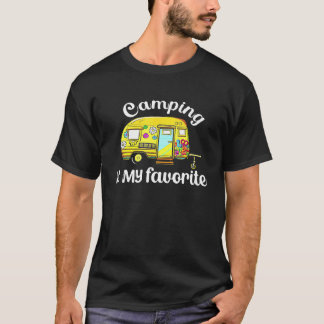 Camiseta Acampar Es Mi Temporada Favorita Remolque Furgonet