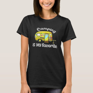 Camiseta Acampar Es Mi Temporada Favorita Remolque Furgonet