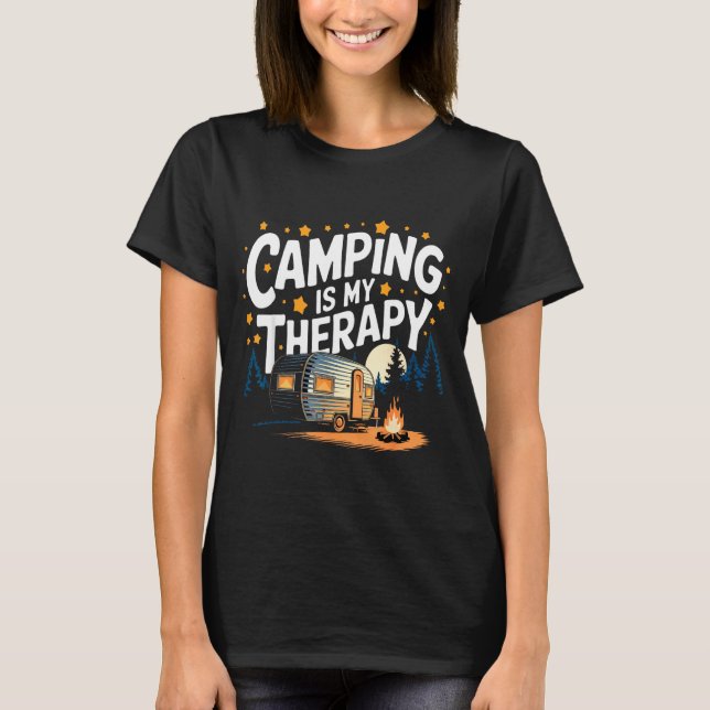 Camiseta Acampar es mi terapia (Anverso)