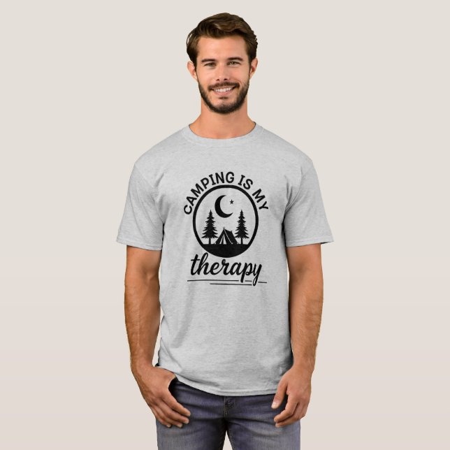 Camiseta Acampar es Mi Terapia (Anverso completo)