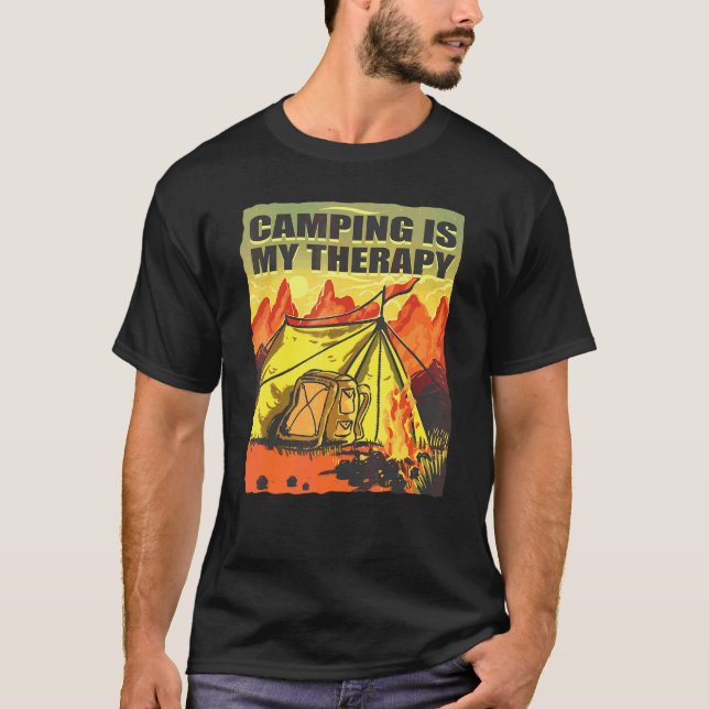 Camiseta Acampar es mi terapia (Anverso)