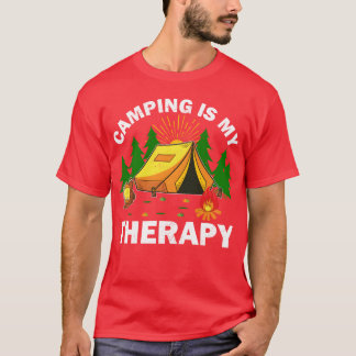 Camiseta Acampar es mi terapia Regalo para amante de la nat