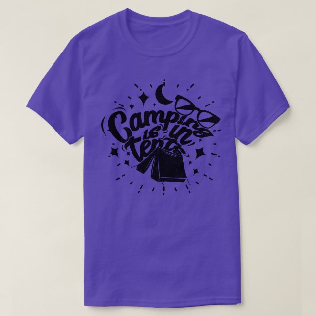 Camiseta Acampar Está En Tiendas 5 (Diseño del anverso)