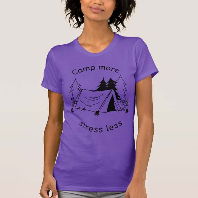 Camiseta Acampar menos estrés (Anverso)