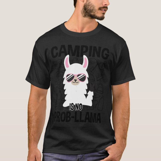Camiseta Acampar no es problema amigo de acampar (Anverso)