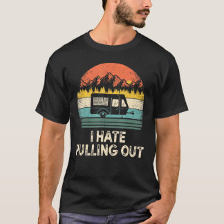Camiseta Acampar odio sacar caravana vintage viaje T