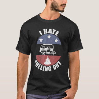 Camiseta Acampar odio sacar caravana vintage viaje T