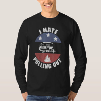 Camiseta Acampar odio sacar caravana vintage viaje T
