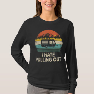 Camiseta Acampar Odio Sacar Caravana Vintage Viaje T
