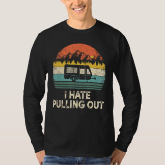 Camiseta Acampar odio sacar caravana vintage viaje T
