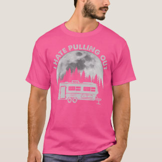 Camiseta Acampar odio sacar divertido campamento al aire li