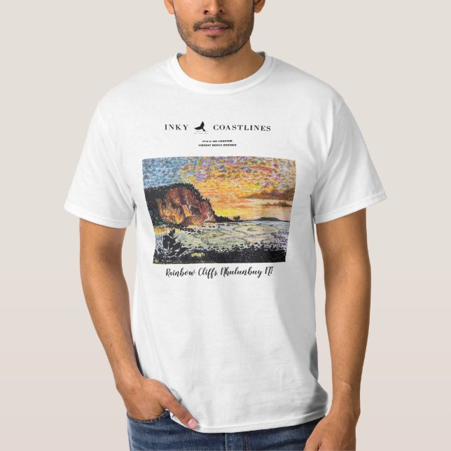 Camiseta Acantilados arco iris (Anverso)