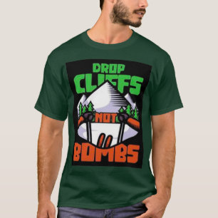 Camiseta Acantilados de caída de esquí no bombas