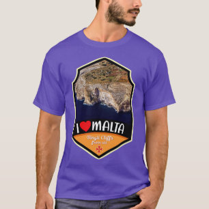 Camiseta Acantilados Dingli De Malta Desde El Aire