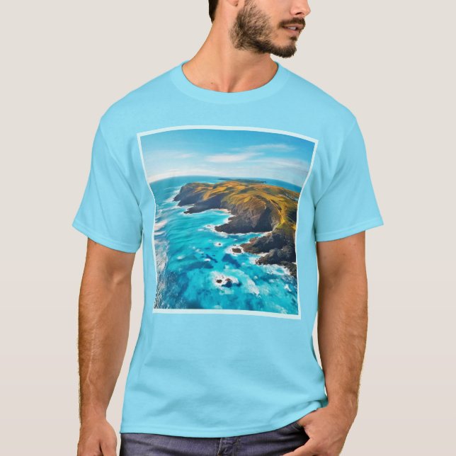 Camiseta Acantilados oceánicos: costa salvaje (Anverso)