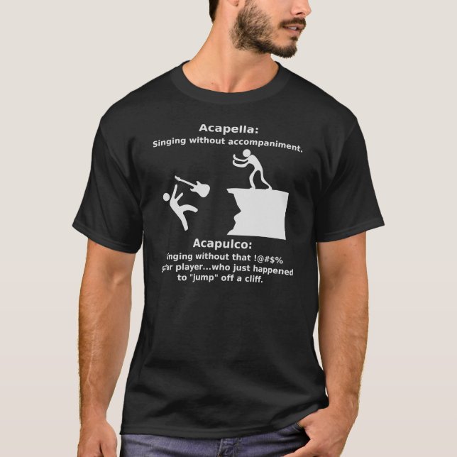 Camiseta Acapella, Acapulco (oscuro) (Anverso)