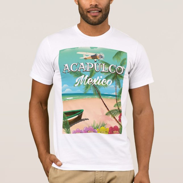 Camiseta Acapulco México poster de Viajes Vintage (Anverso)