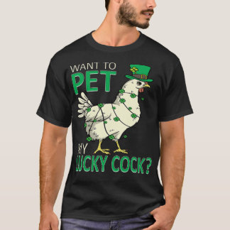 Camiseta Acaricia a mi gallo afortunado divertido juego del