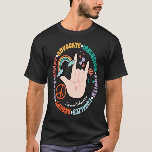 Camiseta Accept Adapt Advocate Inclusion Equity Equality (Anverso)