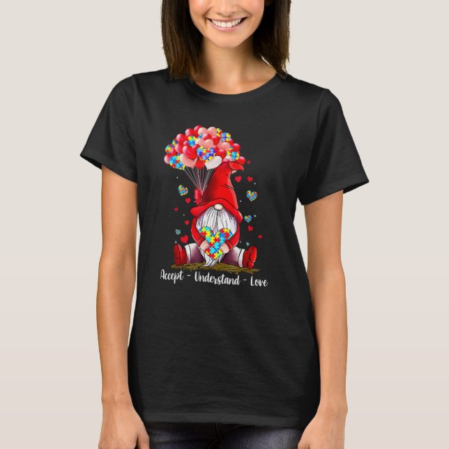 Camiseta Accept Understand Love Autism Awareness Gnome Vale (Anverso)