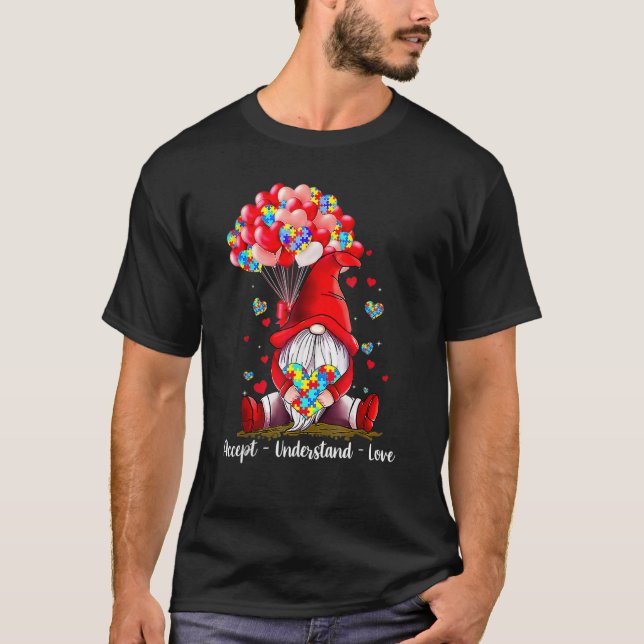 Camiseta Accept Understand Love Autism Awareness Gnome Vale (Anverso)
