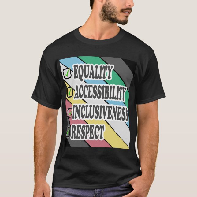 Camiseta ACCESIBILIDAD A LA IGUALDAD DE ORIGEN DE LA discap (Anverso)