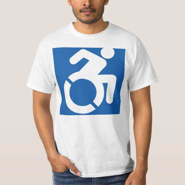 Camiseta accesible del blanco del icono (Anverso)