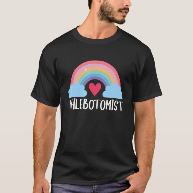 Camiseta Acceso a los regalos del corazón del arcoiris fila (Anverso)