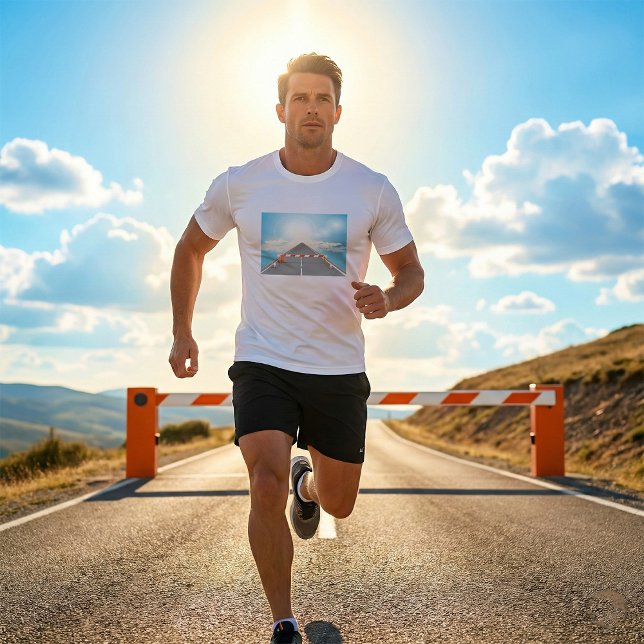 Camiseta Acceso bloqueado a través de barreras rojas y blan (Subido por el creador)