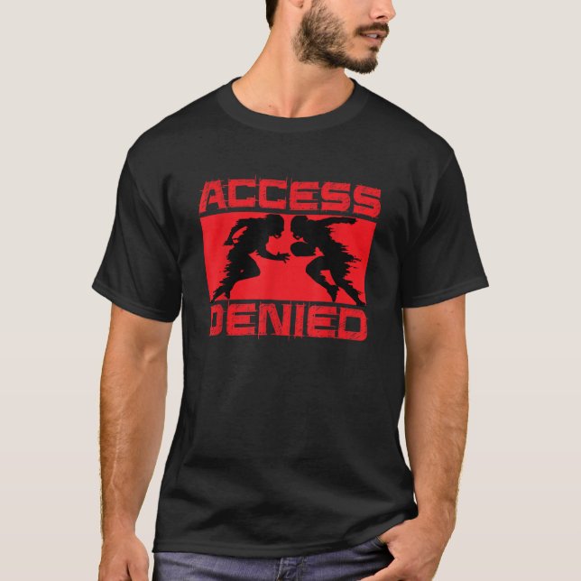 Camiseta Acceso denegado a entrenador de fútbol Funny Teesh (Anverso)