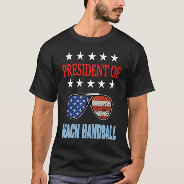 Camiseta Accesorios de Balonmano Playa Bandera de EE. UU. F (Anverso)