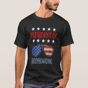 Camiseta Accesorios De Bodyboarding Bandera De Ee.Uu.