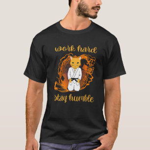 Camiseta Accesorios de Karate Gato Niños Niñas Hombres Arte