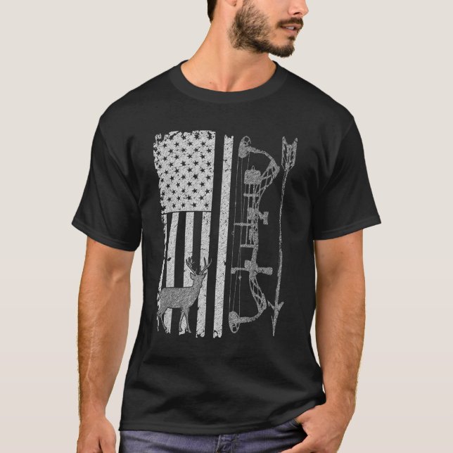 Camiseta Accesorios de la bandera de caza de venados nortea (Anverso)