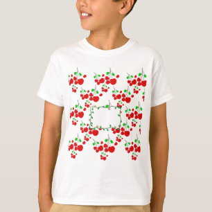 Camiseta Accesorios de patrón de cerezo rojo de personaliza