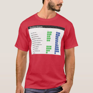 Camiseta Accesos rápidos de teclado de Excel de selección A