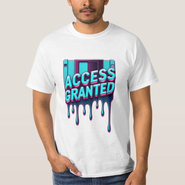 Camiseta Access Granted | Retro Hacker Floppy Disk Graphic (Anverso)