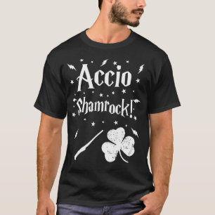 Camiseta Accio Shamrock Magic Wand Irish St Patrick