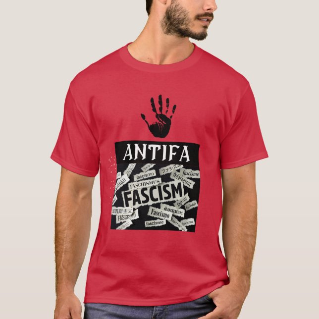Camiseta Acción antifascista, unida contra el fascismo (Anverso)